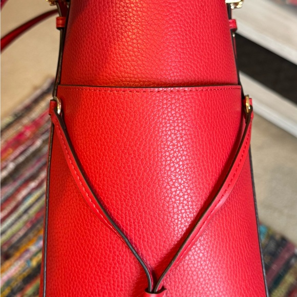 Michael Kors Large Cherry Red Zip-top Tote - Picture 5 of 9